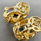 Estate David Yurman 18K Y Gold 1.20ctw G-H/VS2-SI1 Diamond Lattice Earrings