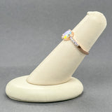Estate 14K R Gold 0.94ctw Opal & 0.21ctw Diamond Ring