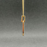 Estate 14K Y Gold 0.03ctw G-H/SI1 Diamond Oval Pendant