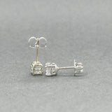 Estate 14K W Gold 0.55ctw G-H/SI2 Diamond Stud Earrings
