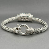 Estate Effy SS 18 3.80ctw Aquamarine & Topaz Station Bracelet