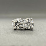 Estate 14K W Gold 0.73ctw F/SI2 Lab-Created Diamond Stud Earrings