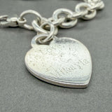 Estate Tiffany & Co. SS Heart Tag Bracelet