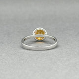 Estate 14K W Gold 0.76ct Citrine & 0.13ctw Diamond Ring