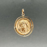 Estate 18K Y Gold 29.6mm Jesus Head Pendant