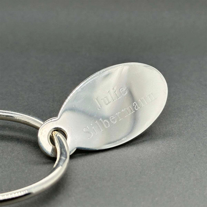 Estate Tiffany & Co. SS Oval Tag Key Ring