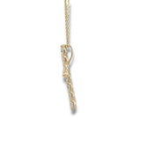 14K Y Gold F/VS1 1.40ctw Lab-Created Diamond Cross