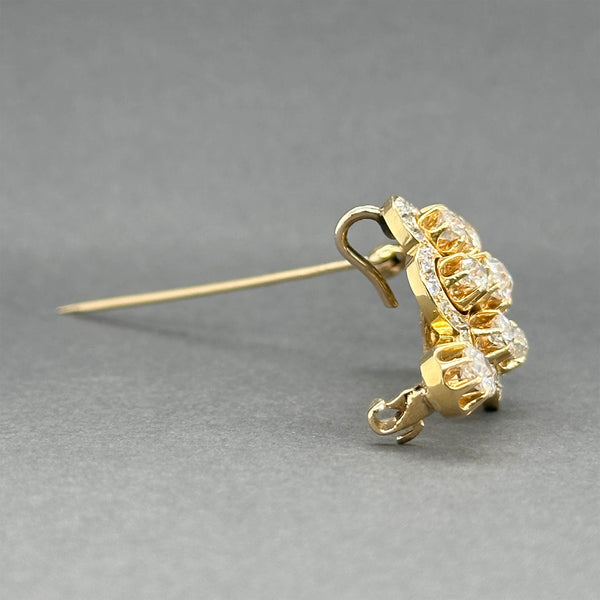 Estate Victorian 18K Y Gold 3.11ctw F-G/VS2-SI1 Diamond Brooch