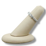 14K W Gold 1.53ctw E-F/VS1 7 Round Lab Created Diamond Ring