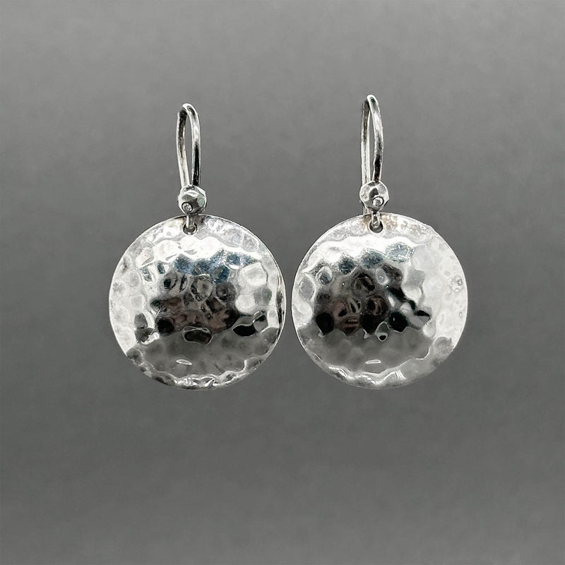 Estate Ippolita SS Classico Hammered Dome Dangle Earrings