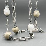 Estate YGP Baroque Pearl & CZ 42” Necklace