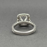Estate Platinum 1.67ctw G-H/SI1-2 Diamond Semi-Mount Eng. Ring