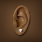 Estate 14K W Gold 1.28ctw G-H/SI1 Diamond Stud Earrings