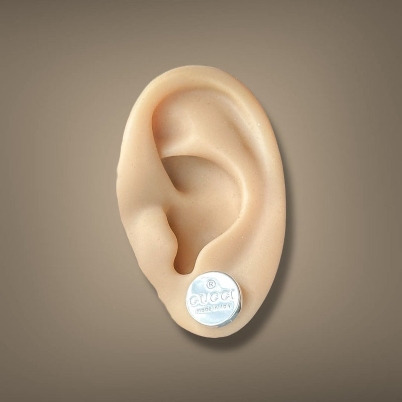 Estate Gucci SS Signature Circle Stud Earrings