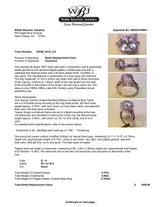 Estate 14K W Gold 5.70ct Topaz & 0.06ctw Diamond Ring