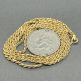 Estate 18K Y Gold 1.8mm 23.5” Rope Chain