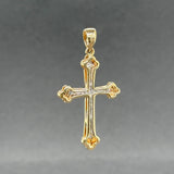 Estate 14K Y Gold 0.08ctw G-H/SI1-2 Diamond Cross Pendant