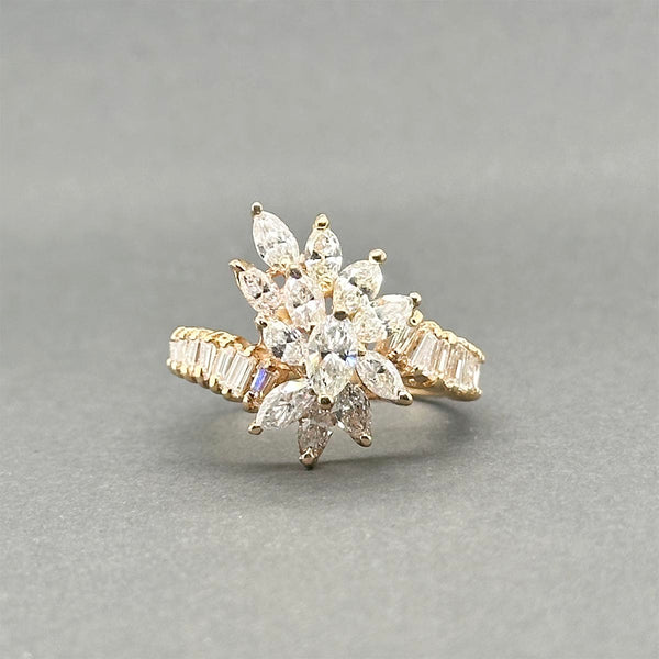 Estate 14K Y Gold 2.13ctw Diamond Cocktail Ring