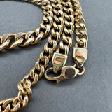 Estate 14K Y Gold 18.25” Graduated Curb Link Chain