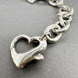 Estate SS 12.46mm Heart Link Bracelet