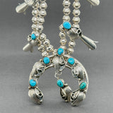 Estate SS South West Turquoise Squash Blossom Necklace