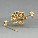 Estate Victorian 18K Y Gold 3.11ctw F-G/VS2-SI1 Diamond Brooch