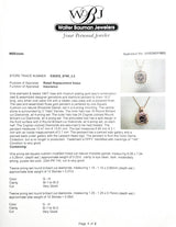 Estate Effy 14K R Gold 3.02ct Garnet & 0.32ctw G-H-Brown/SI1-2 Diamond Pendant