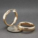 Estate 14K Y Gold 25.32mm Hoop Earrings