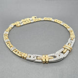 Estate 18K TT Gold 2.91ctw H-I/SI1-2 Diamond Necklace