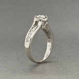 Estate 14K W Gold 0.96ctw H/I1-2 Diamond Eng. Ring