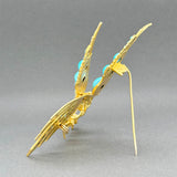 Estate 18K Y Gold 9.20ctw Turquoise Eagle Brooch