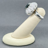 Estate 18K W Gold 4.95ct Sapphire & 2.20ctw Diamond Cocktail Ring