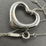 Estate Tiffany & Co. SS Peretti 22mm Open Heart Pendant