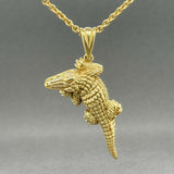 Estate Barry Keiselstein 18K Y Gold Alligator Pendant