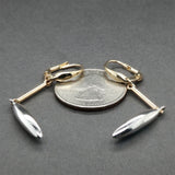 Estate 14K TT Gold Dangle Earrings