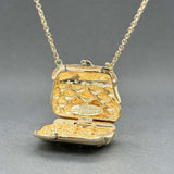 Estate Lumiere 14K Y Gold 0.67ctw Diamond Purse Pendant