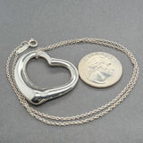 Estate Tiffany & Co. SS Peretti 35.5mm Open Heart Pendant