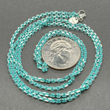 Estate Tiffany & Co. SS Blue Enamel Sparkle Chain