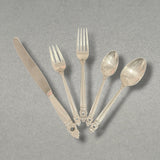 Estate International Silver Royal Danish SS 5pc Dinner Flatware Set