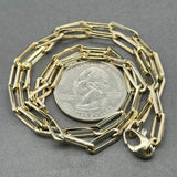 Estate 14K Y Gold Hollow 3.79mm 18” Paperclip Link Chain