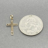 Estate 14K Y Gold 23mm Cross Pendant