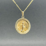 Estate 14K Y Gold Miraculous Medal Pendant
