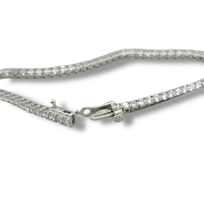 SS 4ct F-G/VS2 Lab Created Diamond Tennis Bracelet
