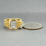Estate 18K Y Gold 0.33ctw I/SI2-I2 Diamond Belt Ring