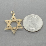 Estate 14K Y Gold 22mm Star of David Pendant