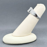 Estate 14K W Gold 0.98ctw H-I/SI1-I1 Diamond Cluster Ring