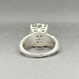 Estate SS 14 7.29ct Prasiolite & 0.01ctw Diamond Ring