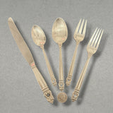 Estate International Silver Royal Danish SS 5pc Dinner Flatware Set