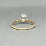 Estate 14K Y Gold 0.93ct F/VS1 Diamond Eng. Ring
