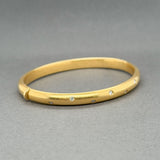 Estate 18K Y Gold 0.22ctw G-H/SI1-2 Diamond Bangle Bracelet